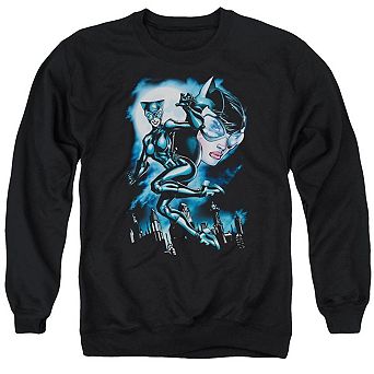 Batman Moonlight Cat Adult Crewneck Sweatshirt