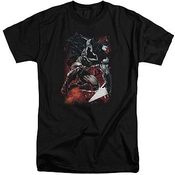 Batman Sparks Leap Short Sleeve Adult Tall T-shirt