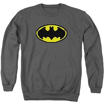Batman Pixel Symbol Adult Crewneck Sweatshirt