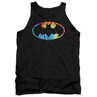 Batman Tie Dye Batman Logo Adult Tank Top