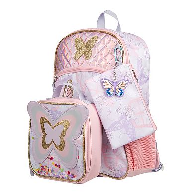 Girls 5-Piece Butterfly Backpack Set