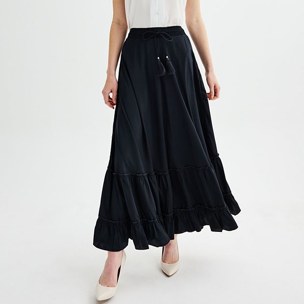 スカート theredthread frontier tiered skirt black Sora Black Tiered Skirt | Skirts | Apparel