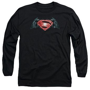 Batman V Superman Industrial Logo Long Sleeve Adult T-shirt