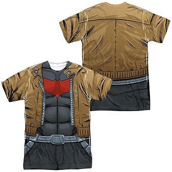 Batman Red Hood Uniform Short Sleeve Adult Poly Crew T-shirt