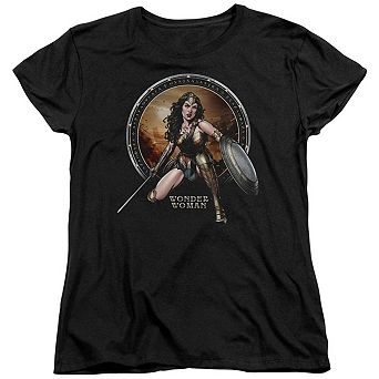 Batman V Superman Batlle Zone Short Sleeve Womens T-shirt