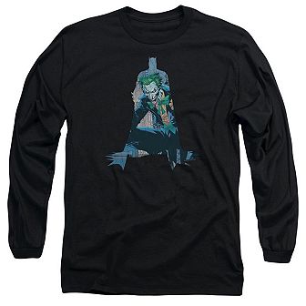 Batman Scene Inside Long Sleeve Adult T-shirt