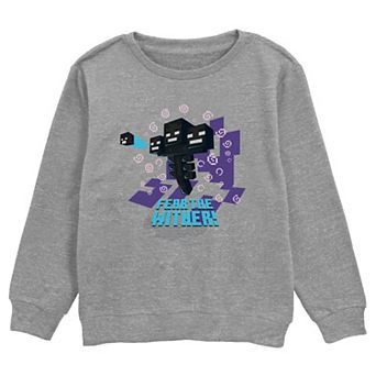 Boys Minecraft Fear The Wither Graphic Fleece