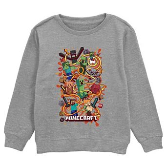 Boys Minecraft Characters Tangled Graphic Fleece