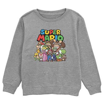 Boys Super Mario Bros Group Portrait Graphic Fleece