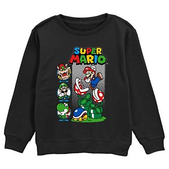 Boys Super Mario Bros Flower Jumper Graphic Fleece