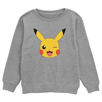 Boys Pokemon Pikachu Winking Face Graphic Fleece