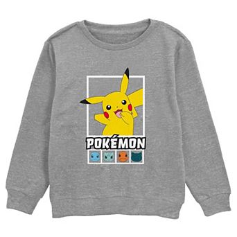 Boys Pokemon Squares Pikachu Team Graphic Fleece