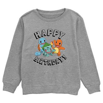 Boys Pokemon Happy Birthday Starters Graphic Fleece