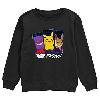 Boys Pokemon Gengar Pikachu & Eevee Panels Graphic Fleece