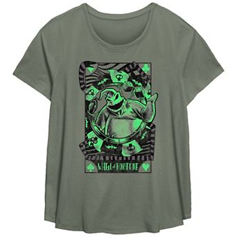 Disney's The Nightmare Before Christmas Oogie Boogie Wheel Of Fortune Plus Size Flowy Graphic Tee