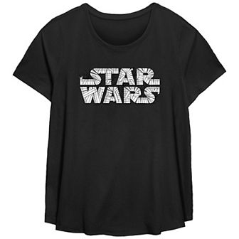Plus Size Star Wars Mummy Costume Title Logo Graphic Tee