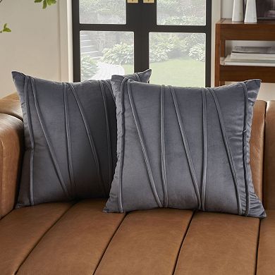 Mina Victory Sofia Velvet Lines Set Of 2 Indoor Throw Pillow