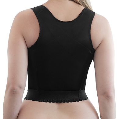 Front Closure Back Support Wireless Longline Bra