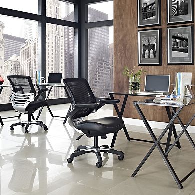 Modern Black Mesh Back Ergonomic Office Chair With Flip-up Arms