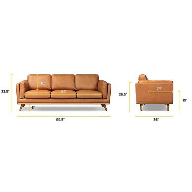 Roma Sofa, Cognac Leather
