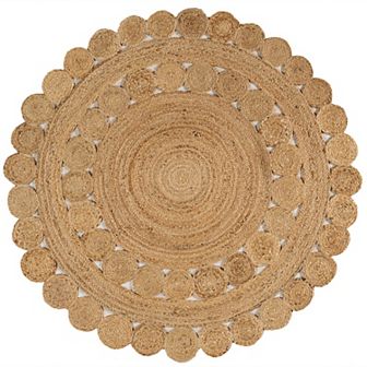 Bodhi Round Natural Jute Hippie Circle Area Rug