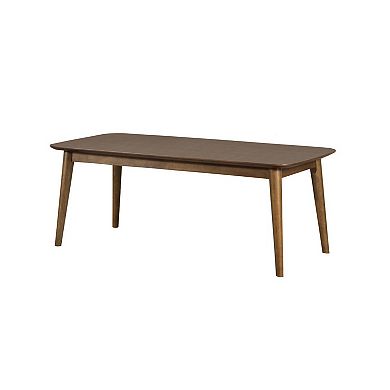 3 Piece Rectangular Coffee and Square End Table Set, Rich Walnut Brown Wood