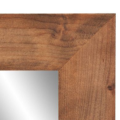 Set of 2 Rectangular Wall Mirrors with Solid Wood Frame, Farmhouse Wall Mirror for Bathroom Bedroom