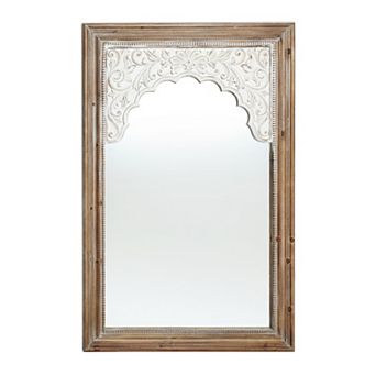 LuxenHome Wood Framed Rectangular Accent Wall Mirror