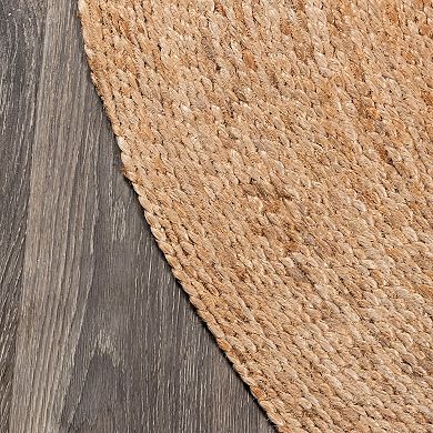 Soleil Round Natural Jute Braided Circle Area Rug