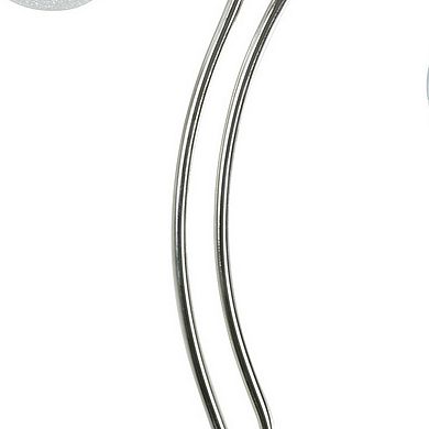 30 Inch Table Lamp, Accent Led Light, Globe Glass Shade, Round Base, Nickel