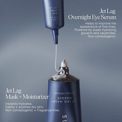 Jet Lag Overnight Eye Serum for Fine Lines & Wrinkles with Gentle Retinol Blend