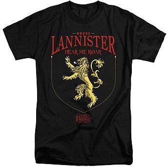 Game Of Thrones House Lannister Sigil Short Sleeve Adult Tall T-shirt