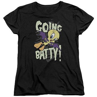 Looney Tunes Going Batty Short Sleeve Womens T-shirt