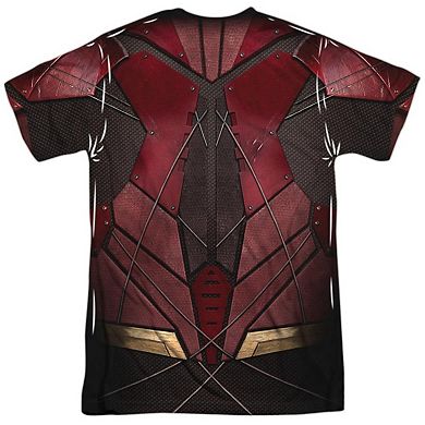 Justice League Movie Flash Uniform Short Sleeve Adult Poly Crew T-shirt