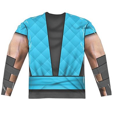 Mortal Kombat Klassic Sub Zero Outfit Long Sleeve Adult Poly Crew T-shirt