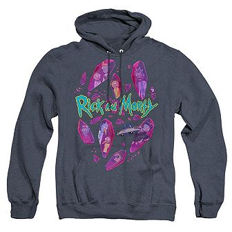 Rick And Morty Death Crystal Futures Adult Heather Hoodie
