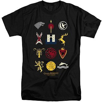 Game Of Thrones House Sigils Short Sleeve Adult Tall T-shirt