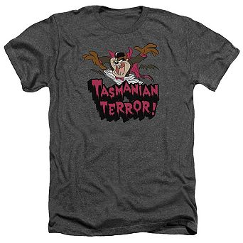 Looney Tunes Taz Terror Adult Heather T-shirt