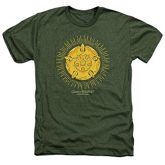 Game Of Thrones Tyrell Burst Logo Adult Heather T-shirt