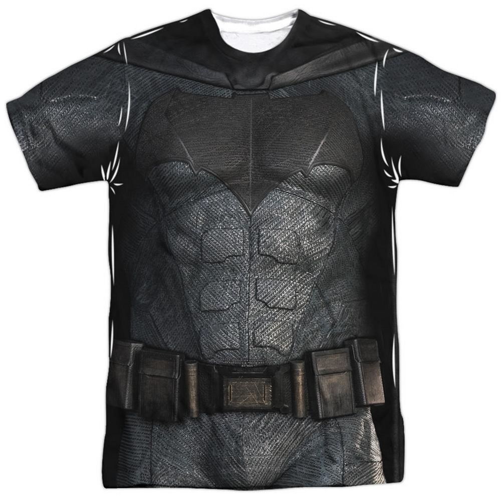 Justice League Movie Batman Uniform Short Sleeve Adult Poly Crew T-shirt