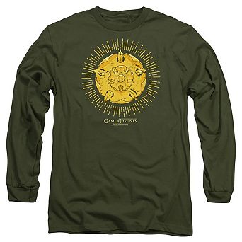 Game Of Thrones Tyrell Burst Logo Long Sleeve Adult T-shirt