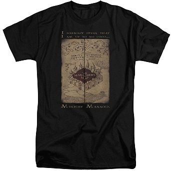 Harry Potter Marauders Map Words Short Sleeve Adult Tall T-shirt