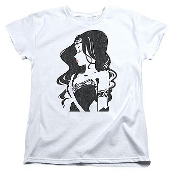 Justice League Movie Profile Short Sleeve Womens T-shirt