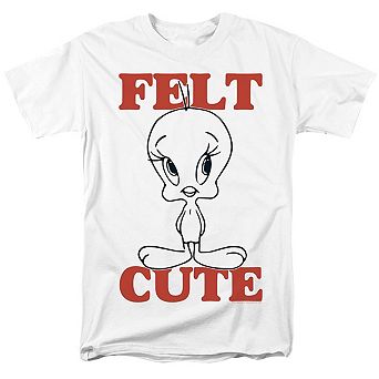 Looney Tunes Felt Cute Short Sleeve Adult T-shirt