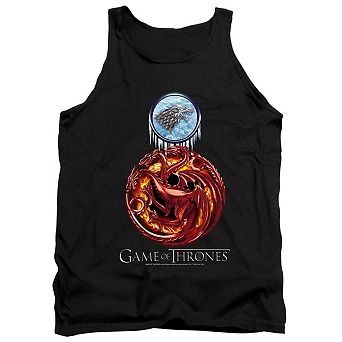 Game Of Thrones Combined Targaryn And Stark Adult Tank Top