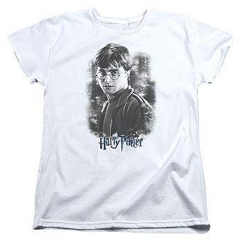 Harry Potter Harry In The Woods Short Sleeve Womens T-shirt