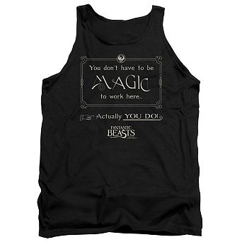 Fantastic Beasts Magic To Work Here Adult Tank Top