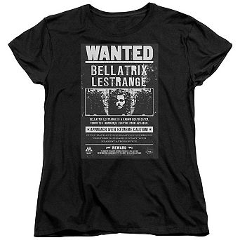Harry Potter Wanted Bellatrix Short Sleeve Womens T-shirt