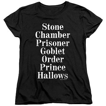 Harry Potter Titles Short Sleeve Womens T-shirt