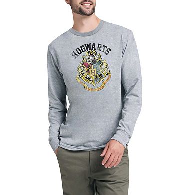 Harry Potter Hogwarts Crest Long Sleeve Adult T-shirt